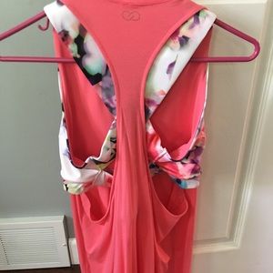 Athletic tank with built-in bra.